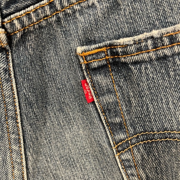LEVIS 501 X REFORMATION DENIM JEAN CUT OFF 501 SHORTS - Picture 3 of 5